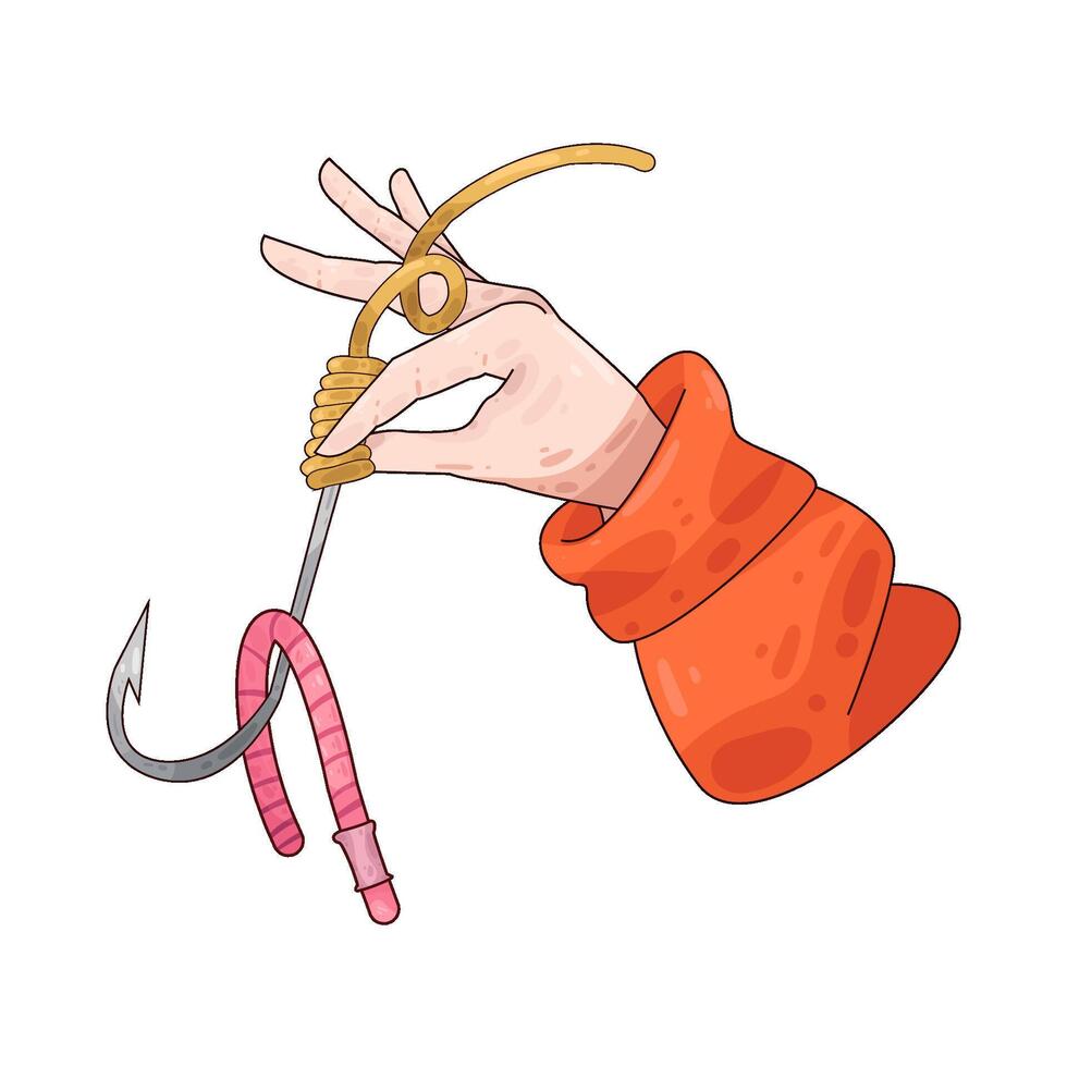 Illustration of fishing hook vector