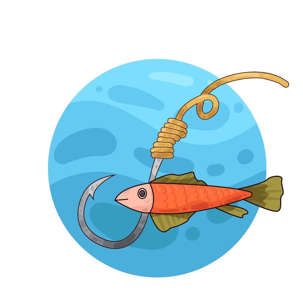 Illustration of fishing hook vector