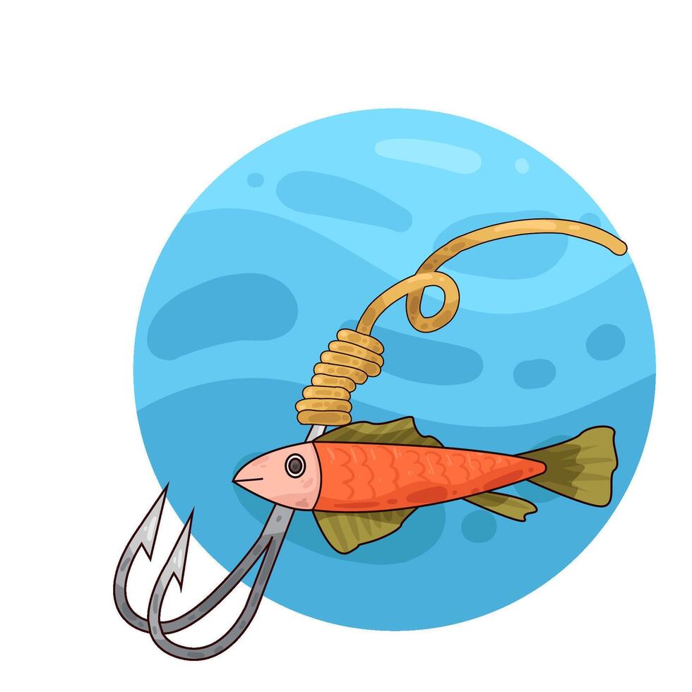 Illustration of fishing hook vector