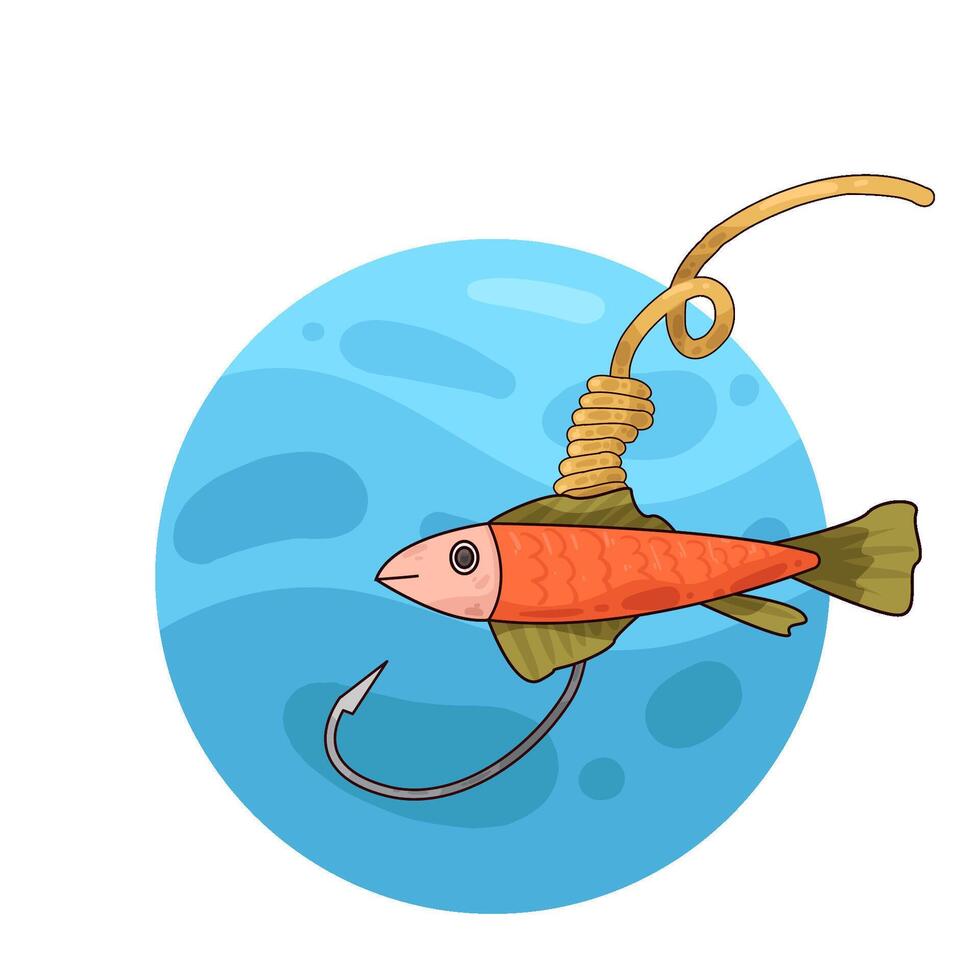 Illustration of fishing hook vector