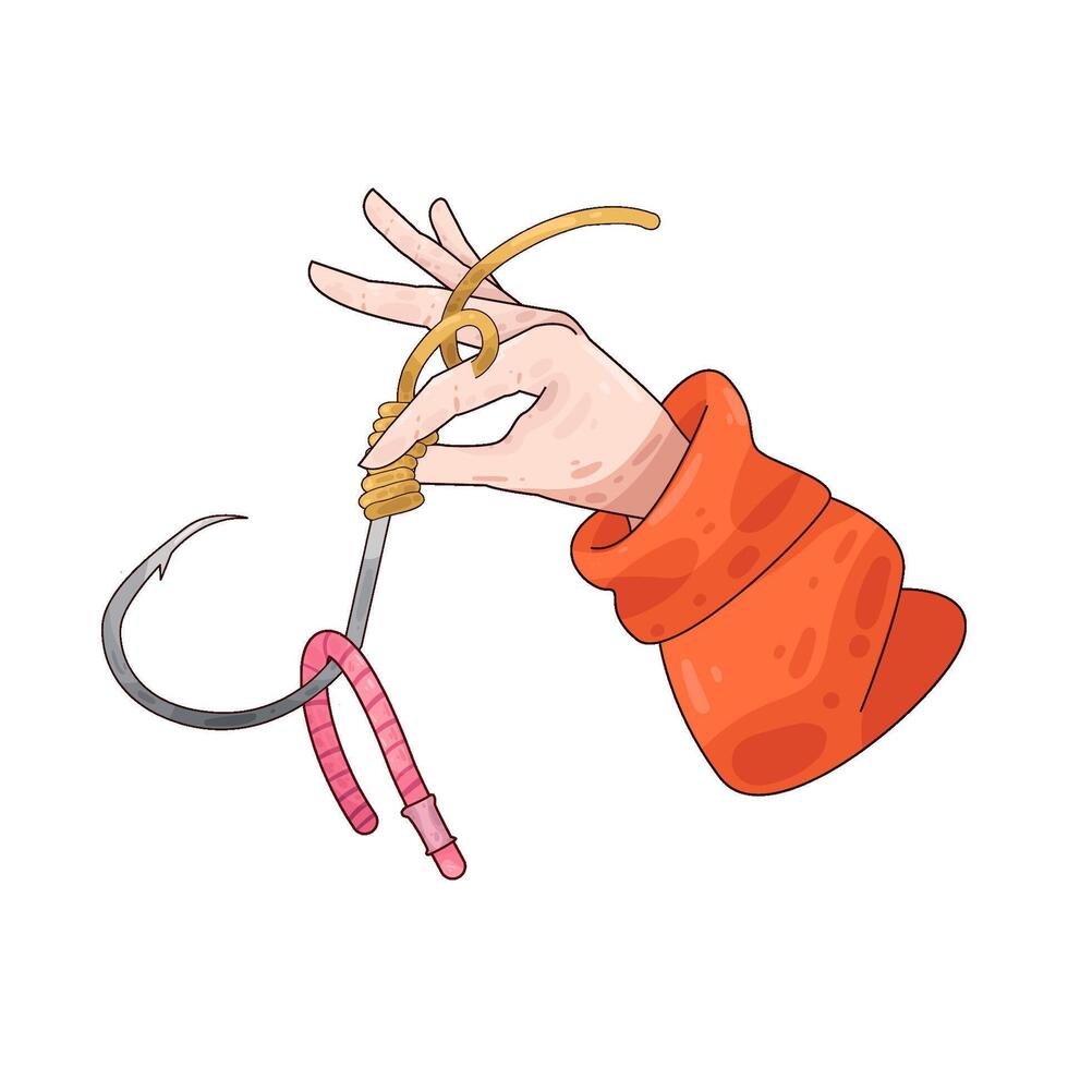 Illustration of fishing hook vector