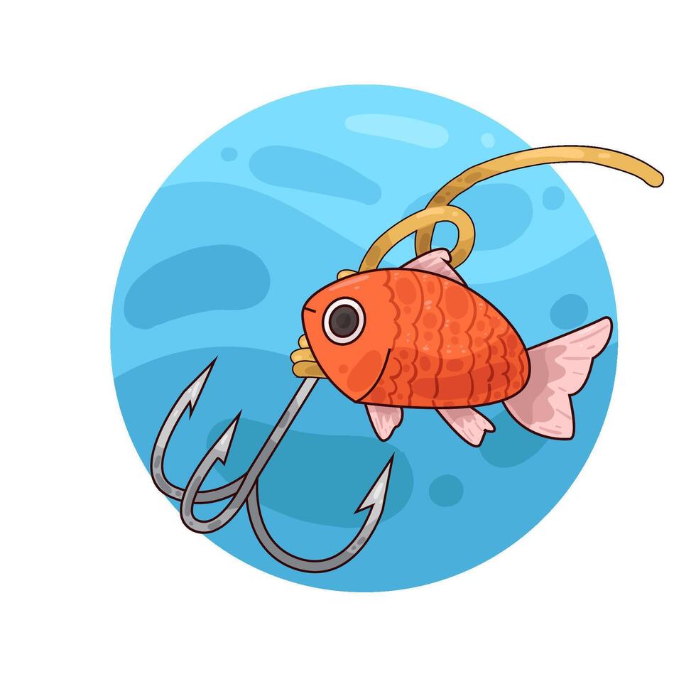 Illustration of fishing hook vector