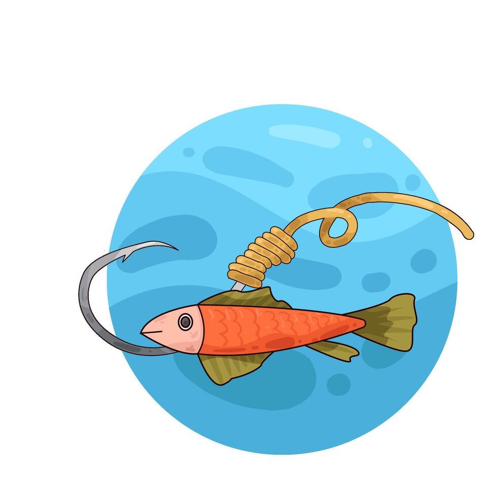 Illustration of fishing hook vector