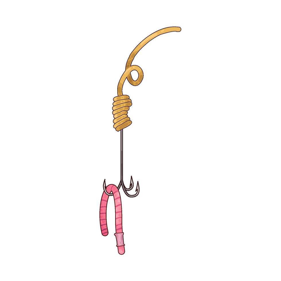 Illustration of fishing hook vector