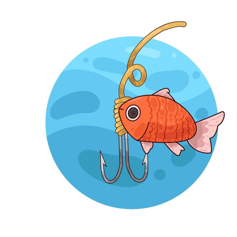 Illustration of fishing hook vector