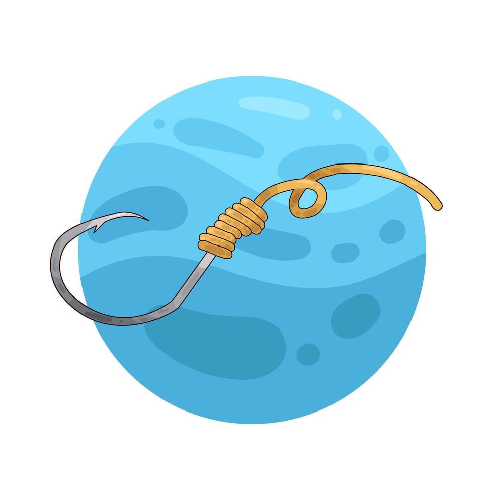 Illustration of fishing hook vector