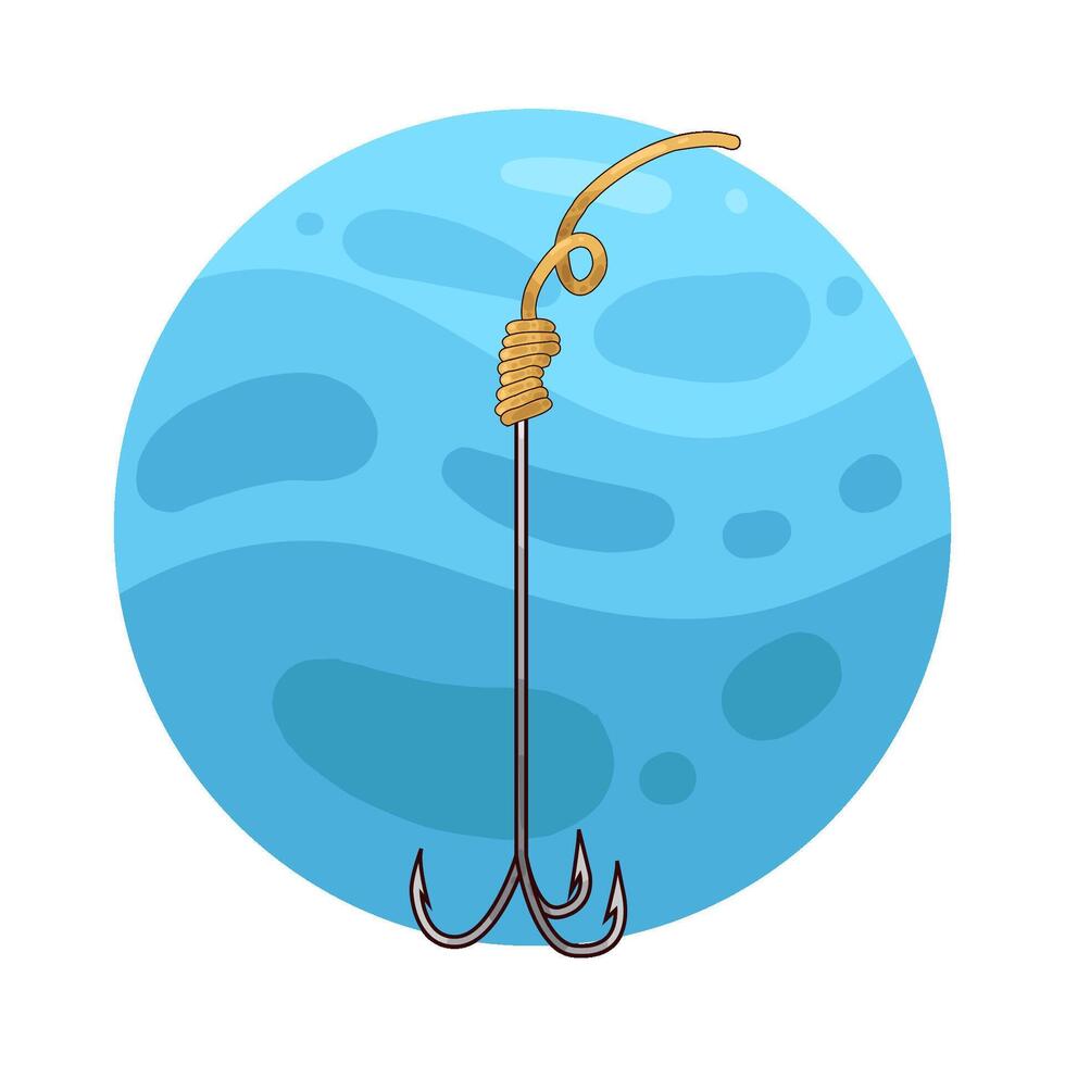 Illustration of fishing hook vector