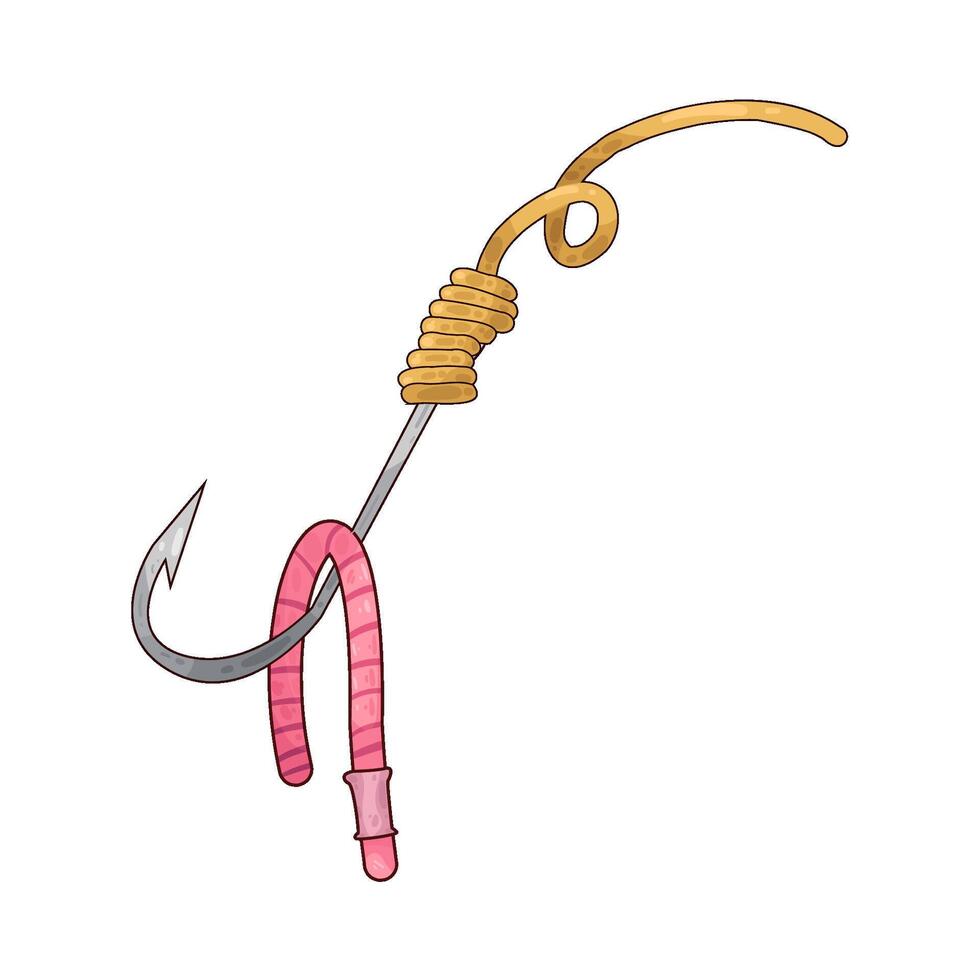 Illustration of fishing hook vector