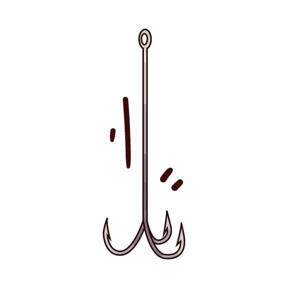 Illustration of fishing hook vector