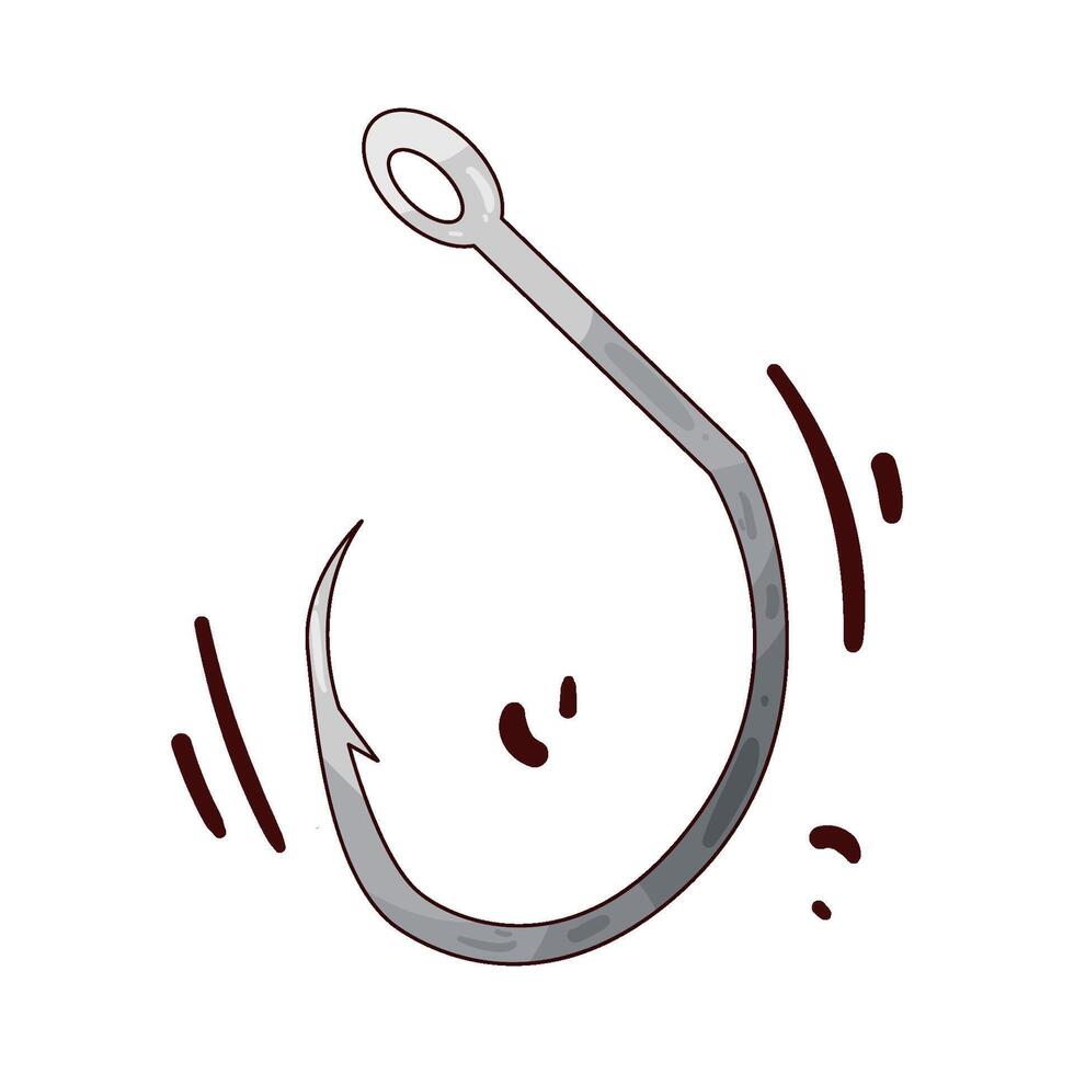 Illustration of fishing hook vector