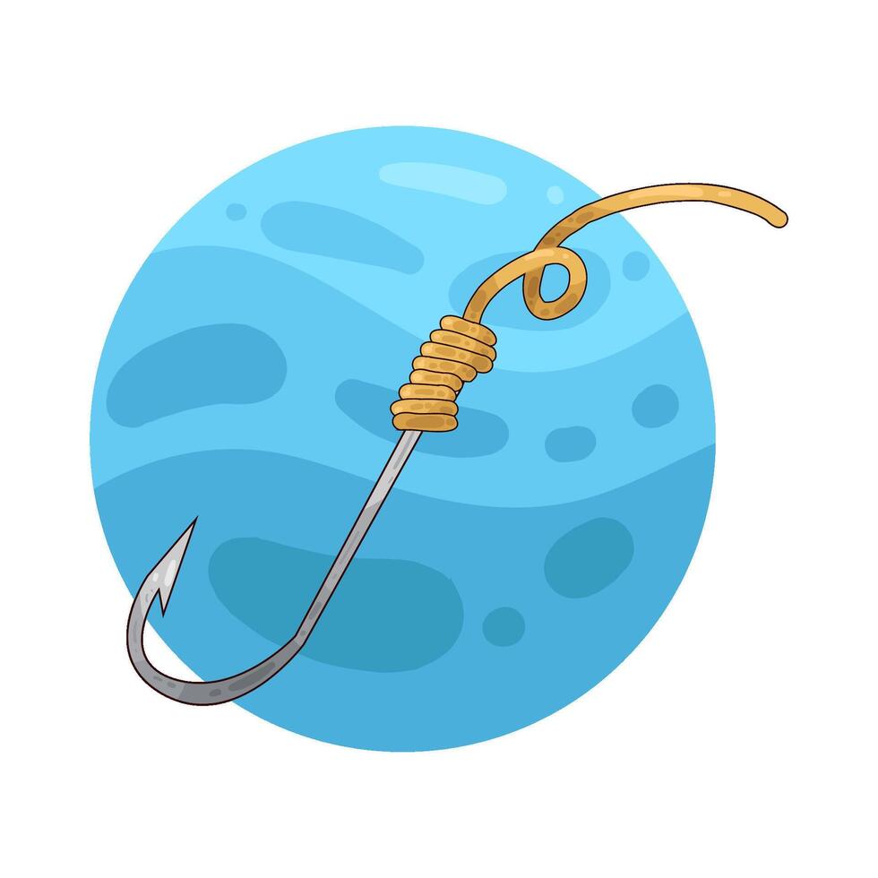 Illustration of fishing hook vector