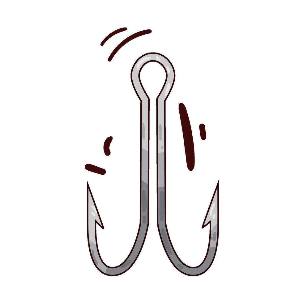 Illustration of fishing hook vector
