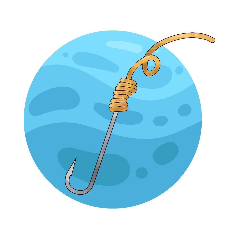 Illustration of fishing hook vector
