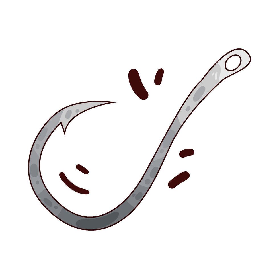Illustration of fishing hook vector