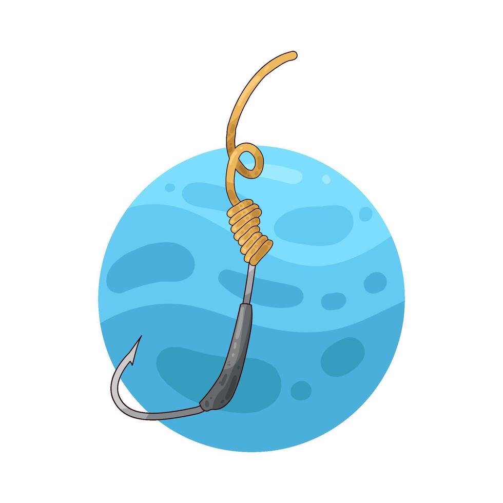 Illustration of fishing hook vector