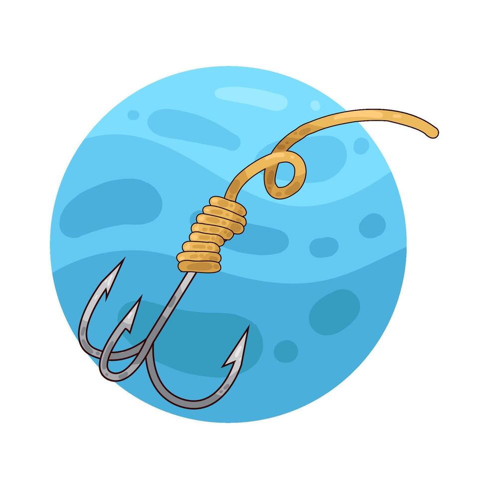 Illustration of fishing hook vector