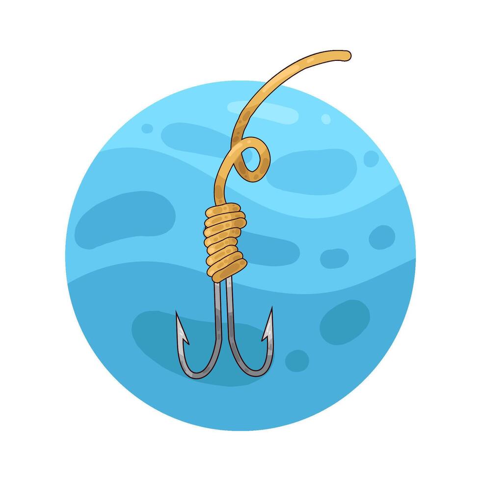 Illustration of fishing hook vector