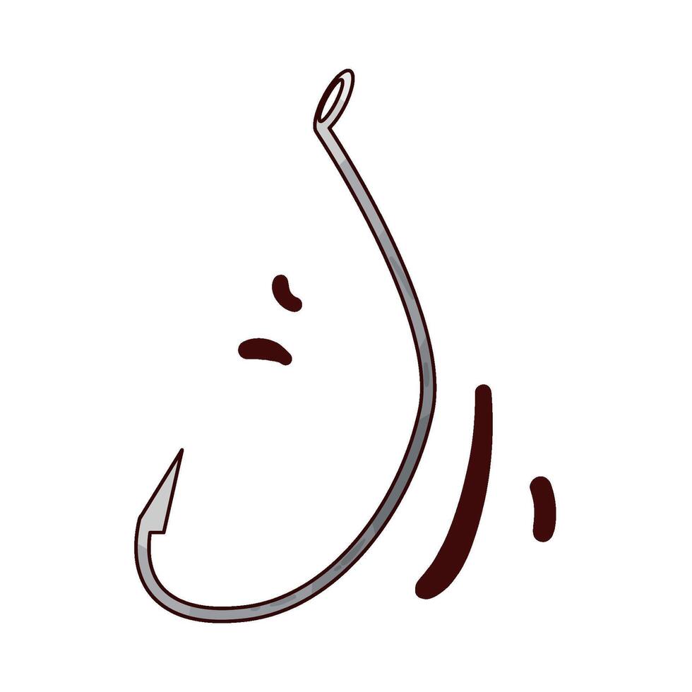 Illustration of fishing hook vector