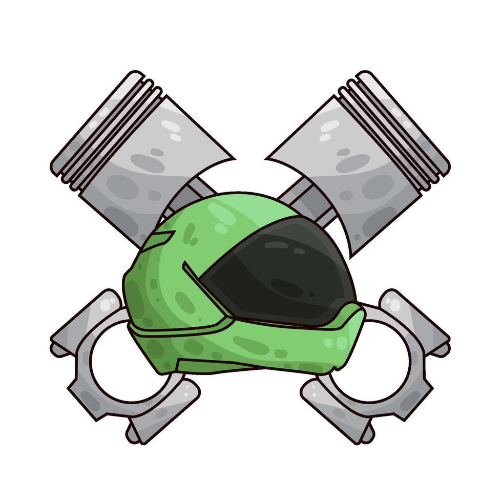 Illustration of racing helmet vector