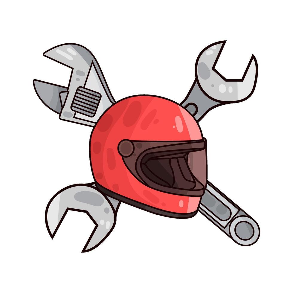 Illustration of racing helmet vector