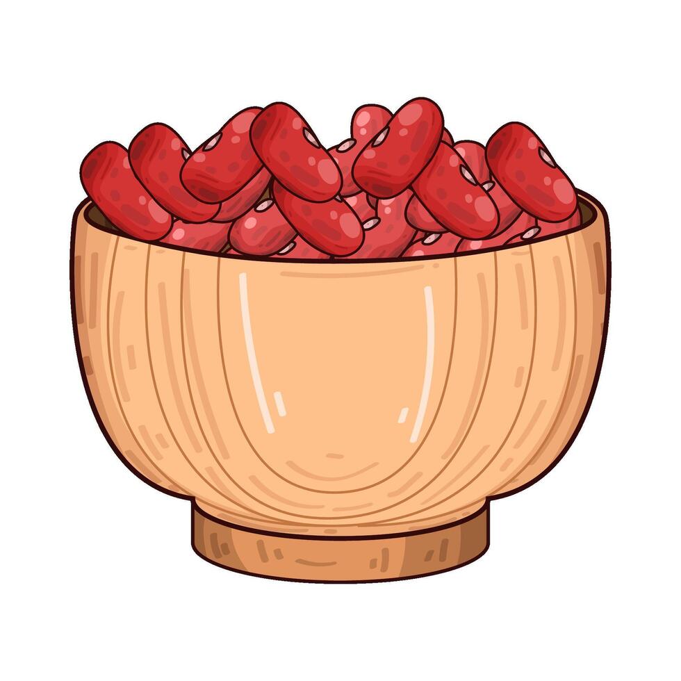 Illustration of red beans vector