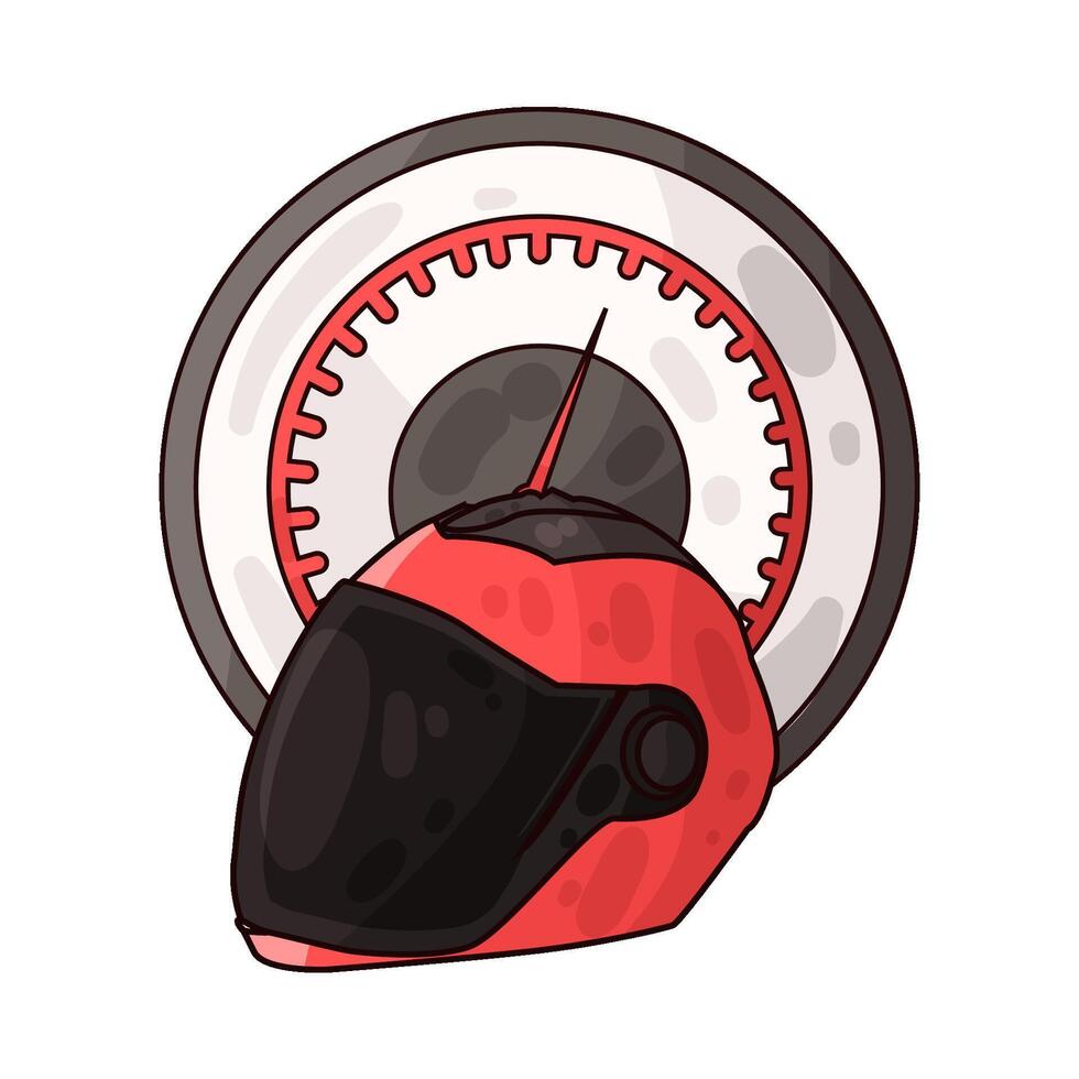 Illustration of racing helmet vector