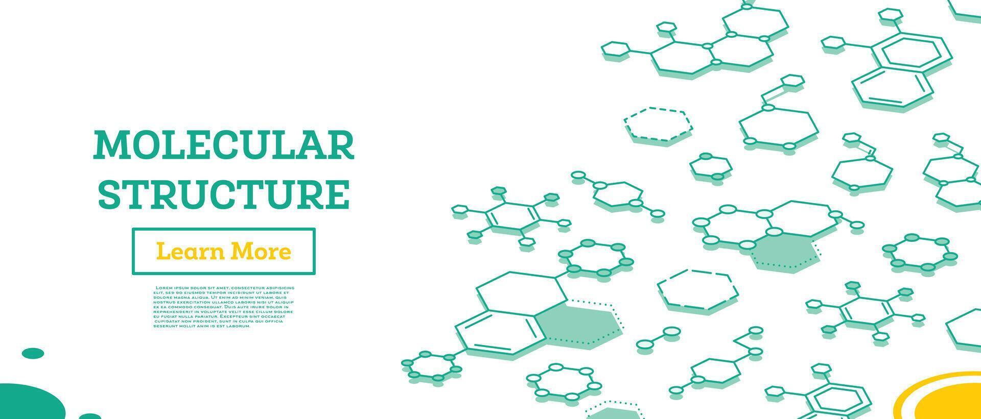 Molecular structure. Isometric outline concept. Medicine researching, DNA or chemistry science. vector