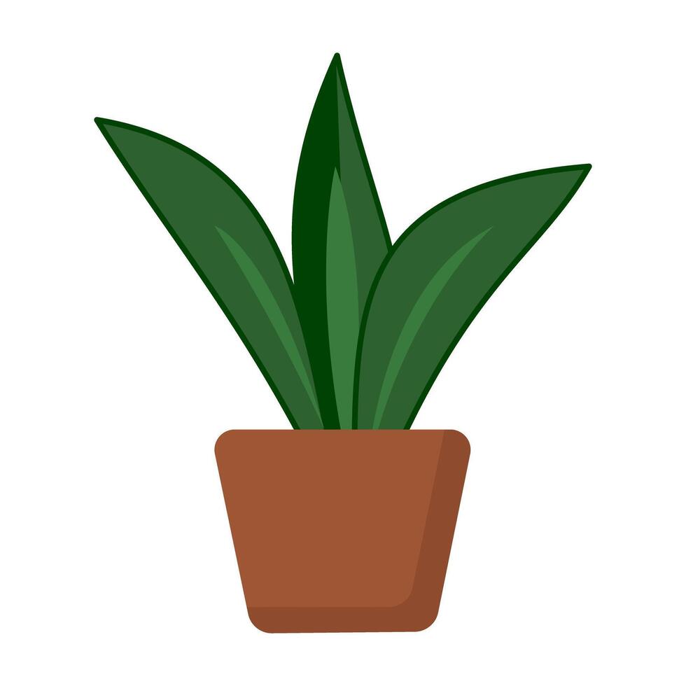 potted plants on white background. vector