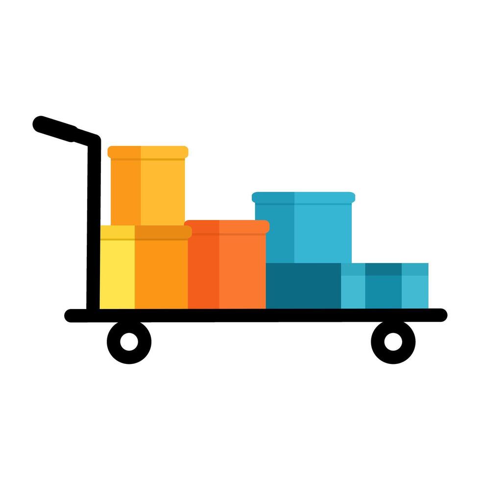 Handcart icon on white background. vector