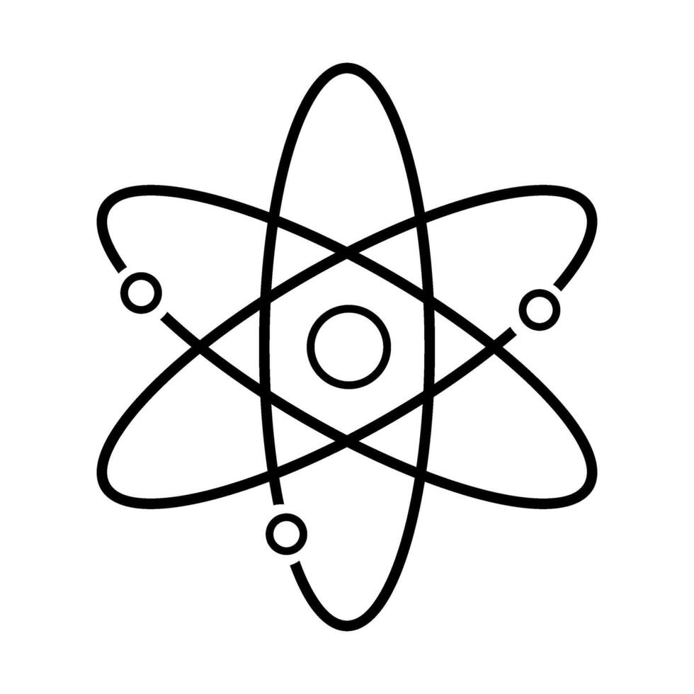Atom molecule icon on white background. vector
