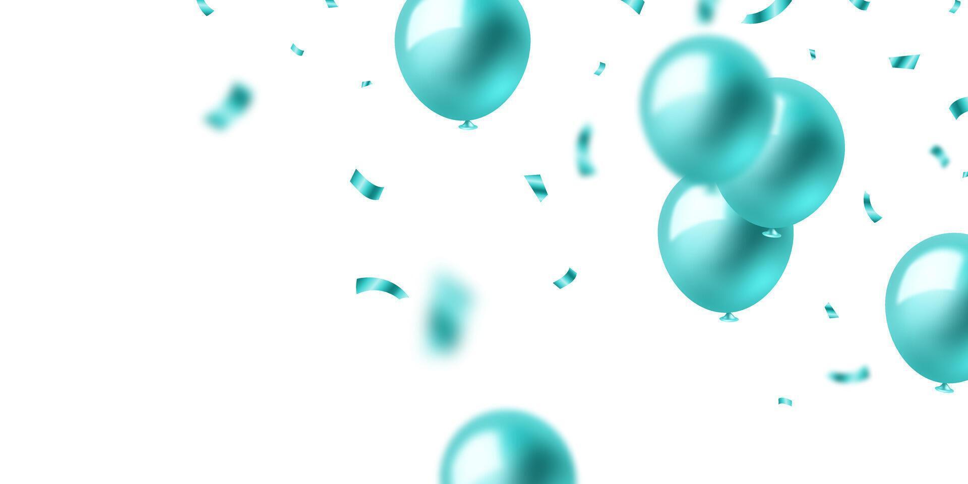 Banner template background design light green balloon 3d beautiful illustration vector