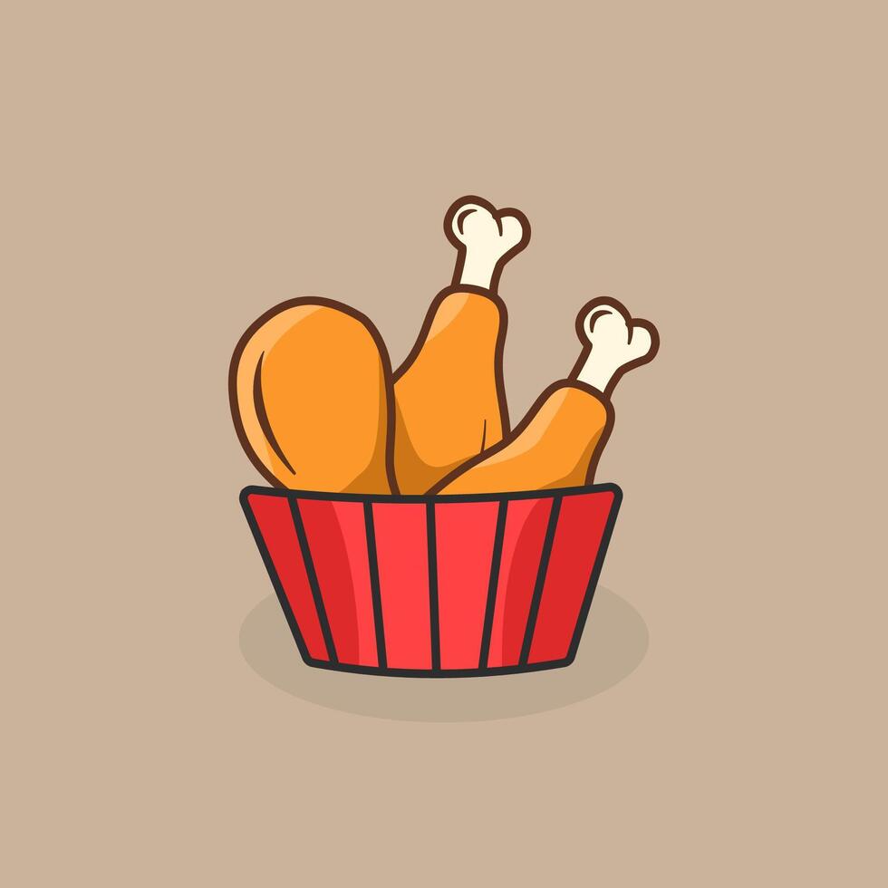 Fried chicken Illustrations vector