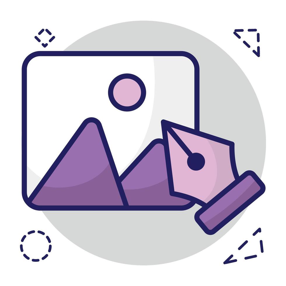 Unique design icon of landscape vector