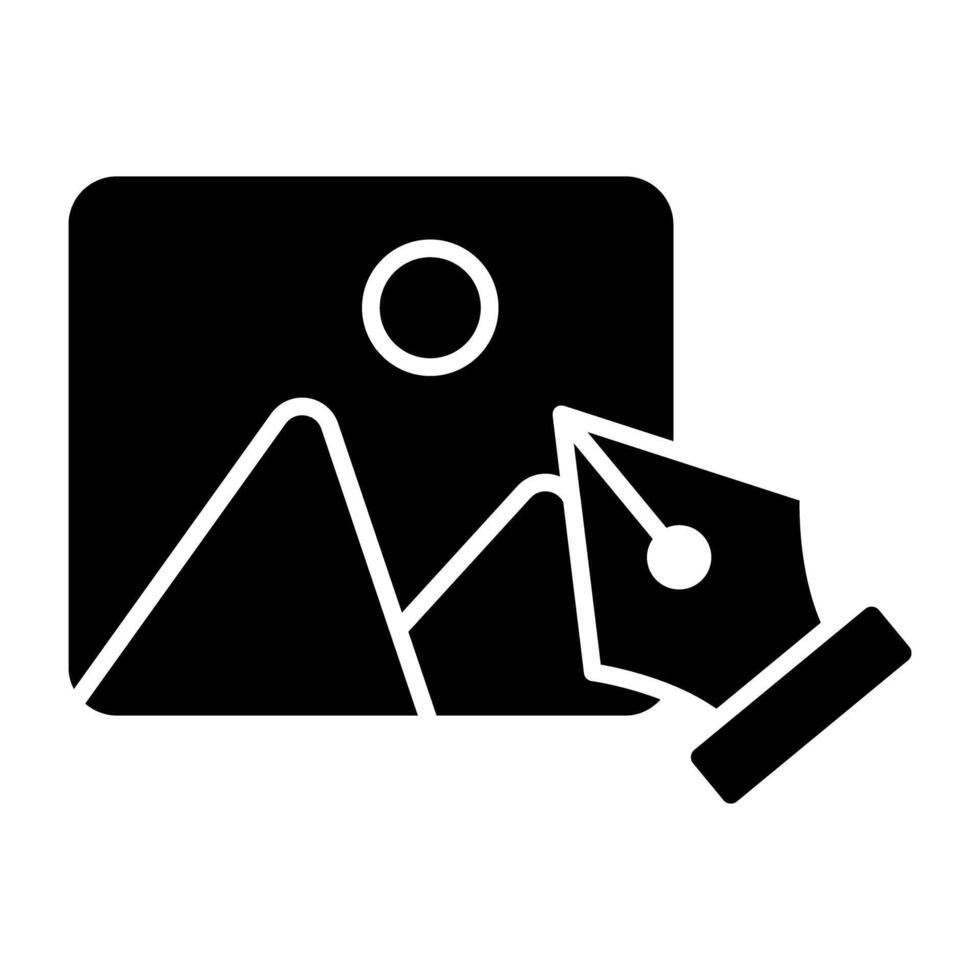 Unique design icon of landscape vector