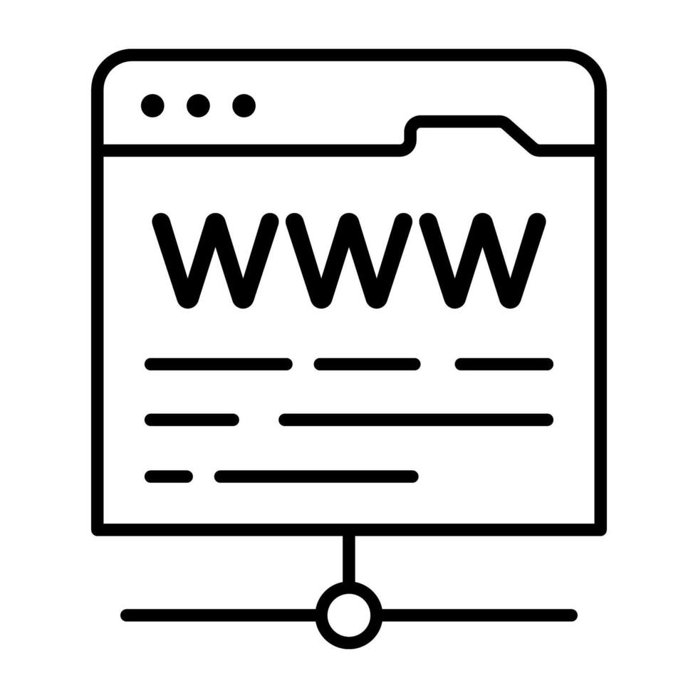 Modern design icon of www vector