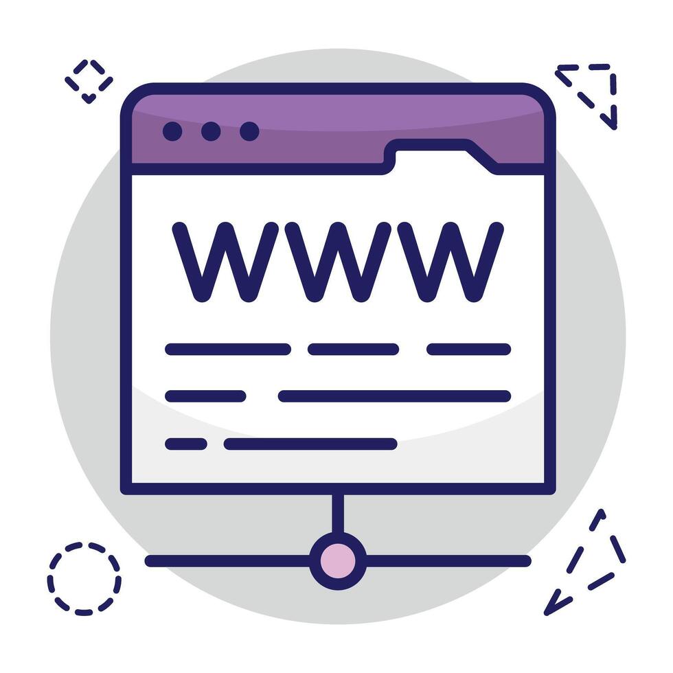 Modern design icon of www vector
