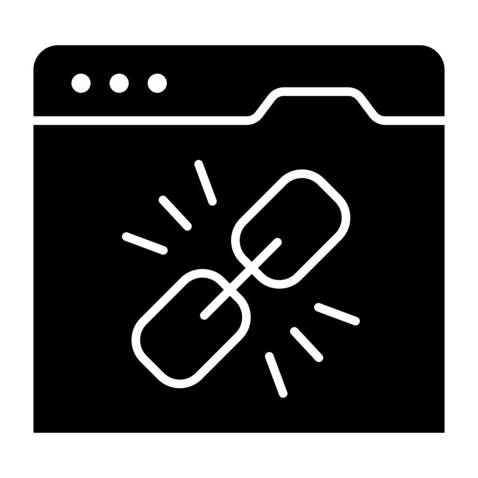 Web linkage icon, editable vectors