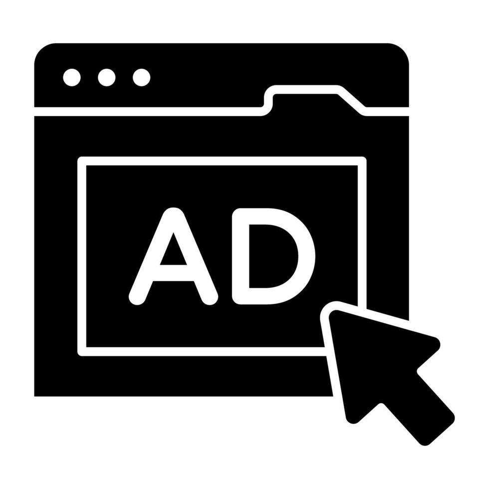 A trendy design icon of online advertisement vector
