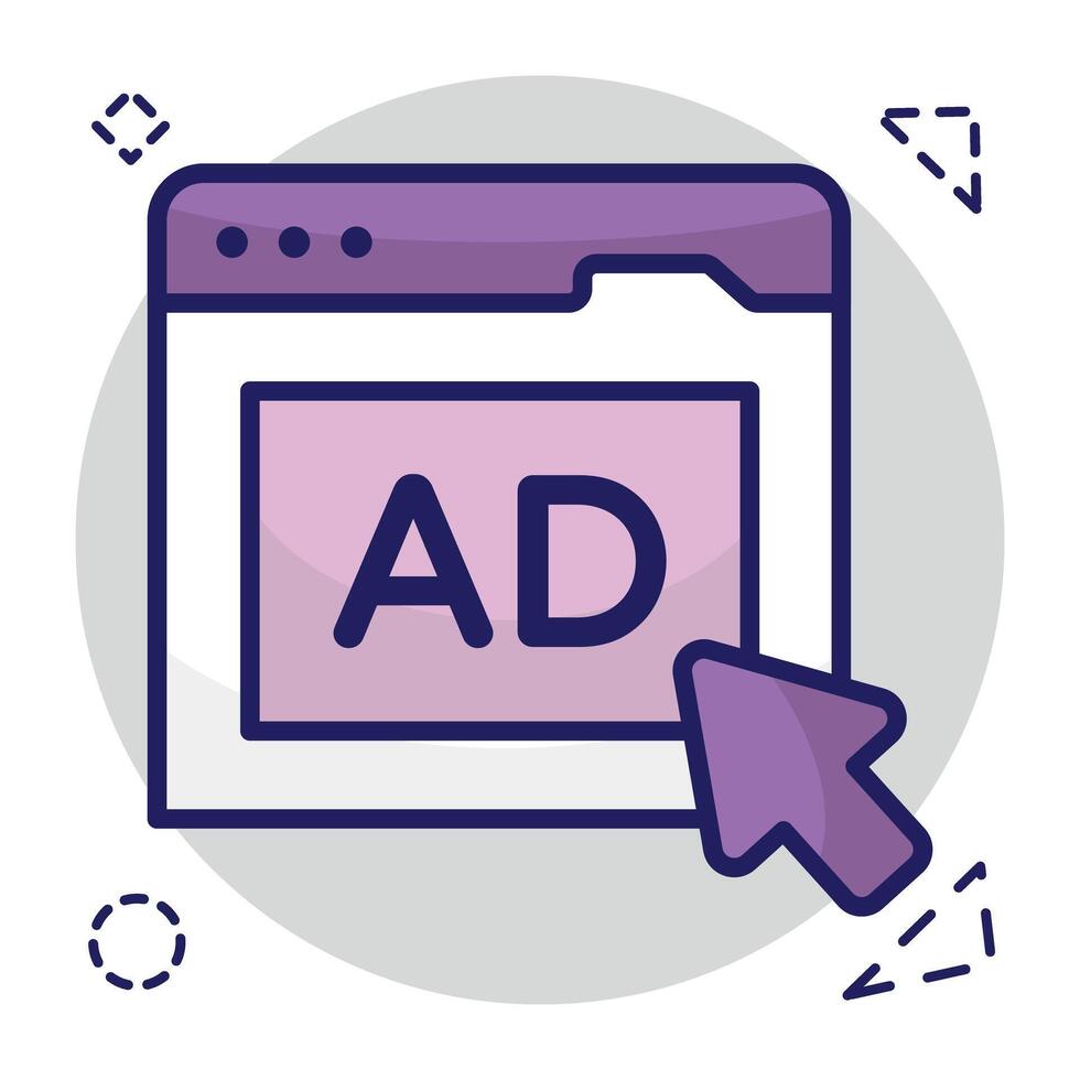 A trendy design icon of online advertisement vector