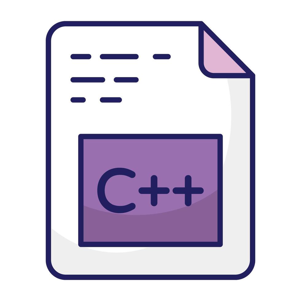 Editable design icon of c file vector