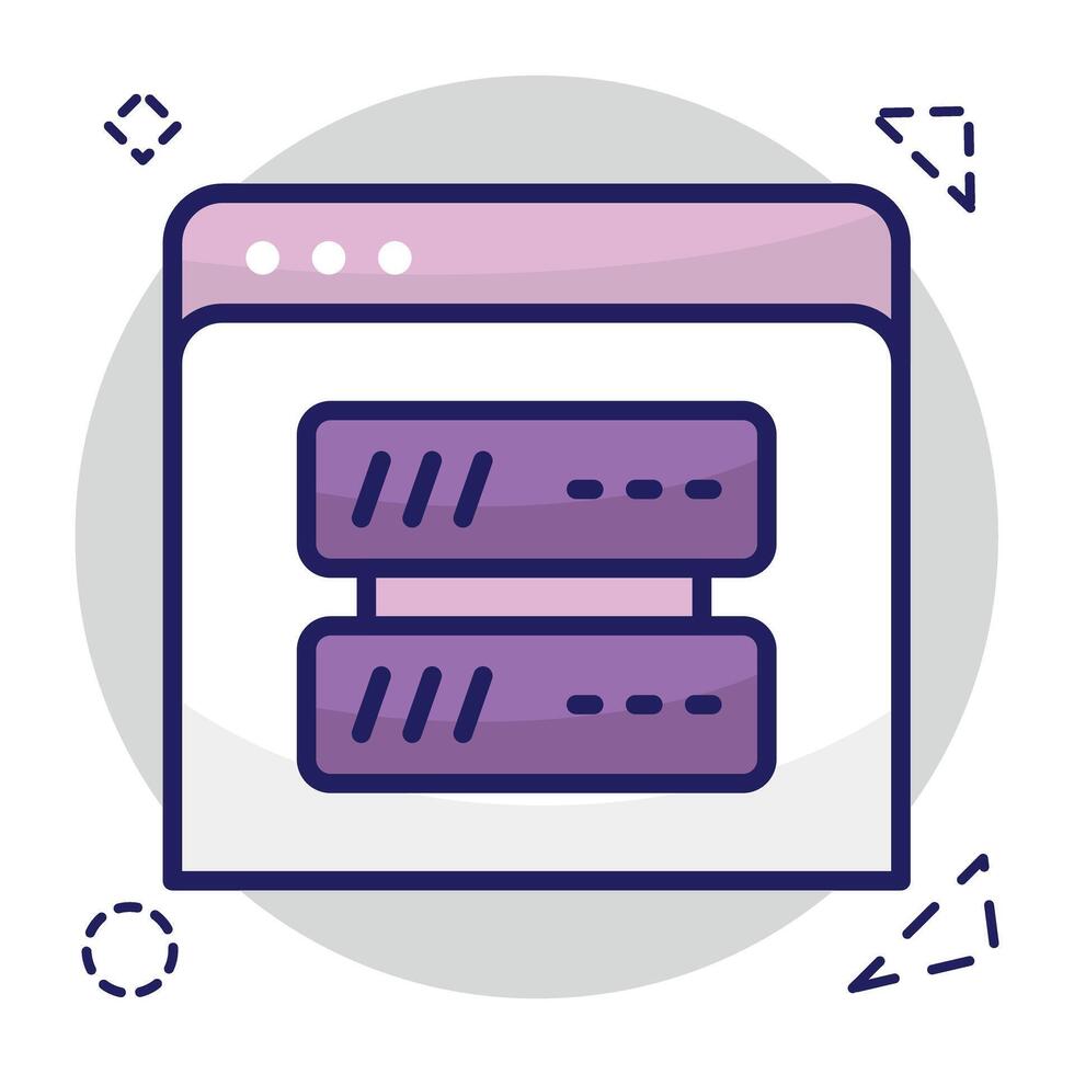 An icon design of data server vector