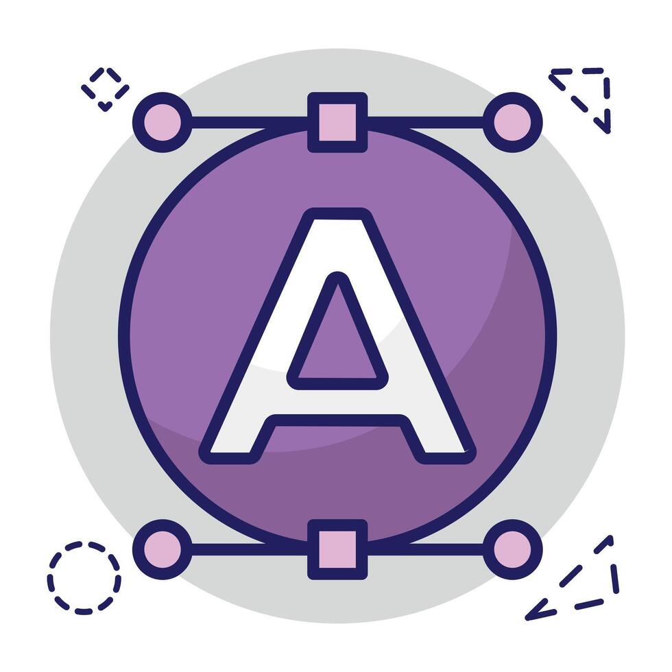 Modern style icon of font tool vector
