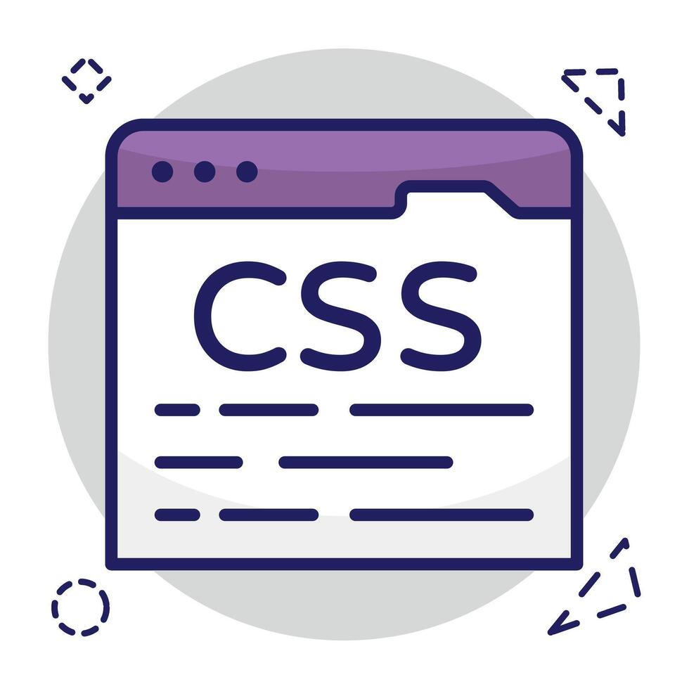 Conceptual flat design icon of css coding 48208544 Vector Art at Vecteezy