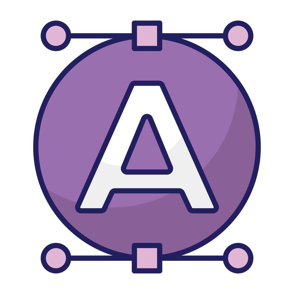 Modern style icon of font tool vector