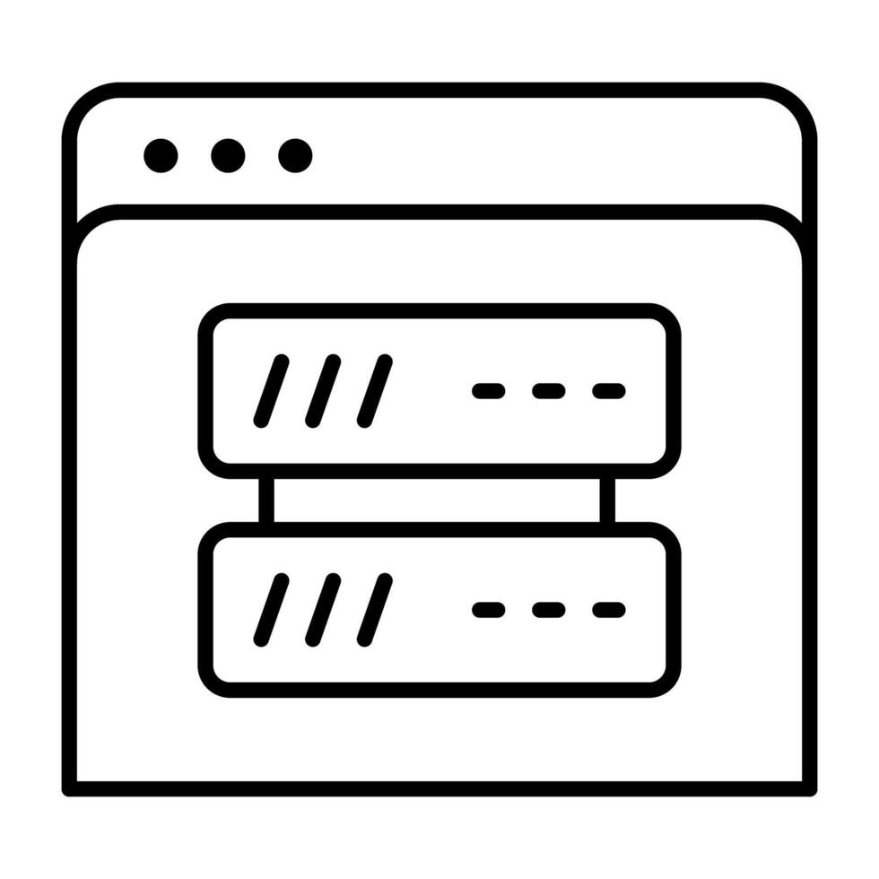 An icon design of data server vector