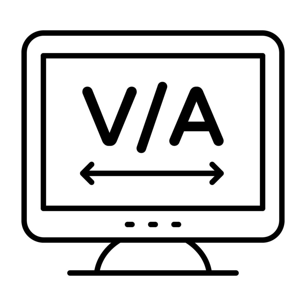 Editable design icon of kerning button vector