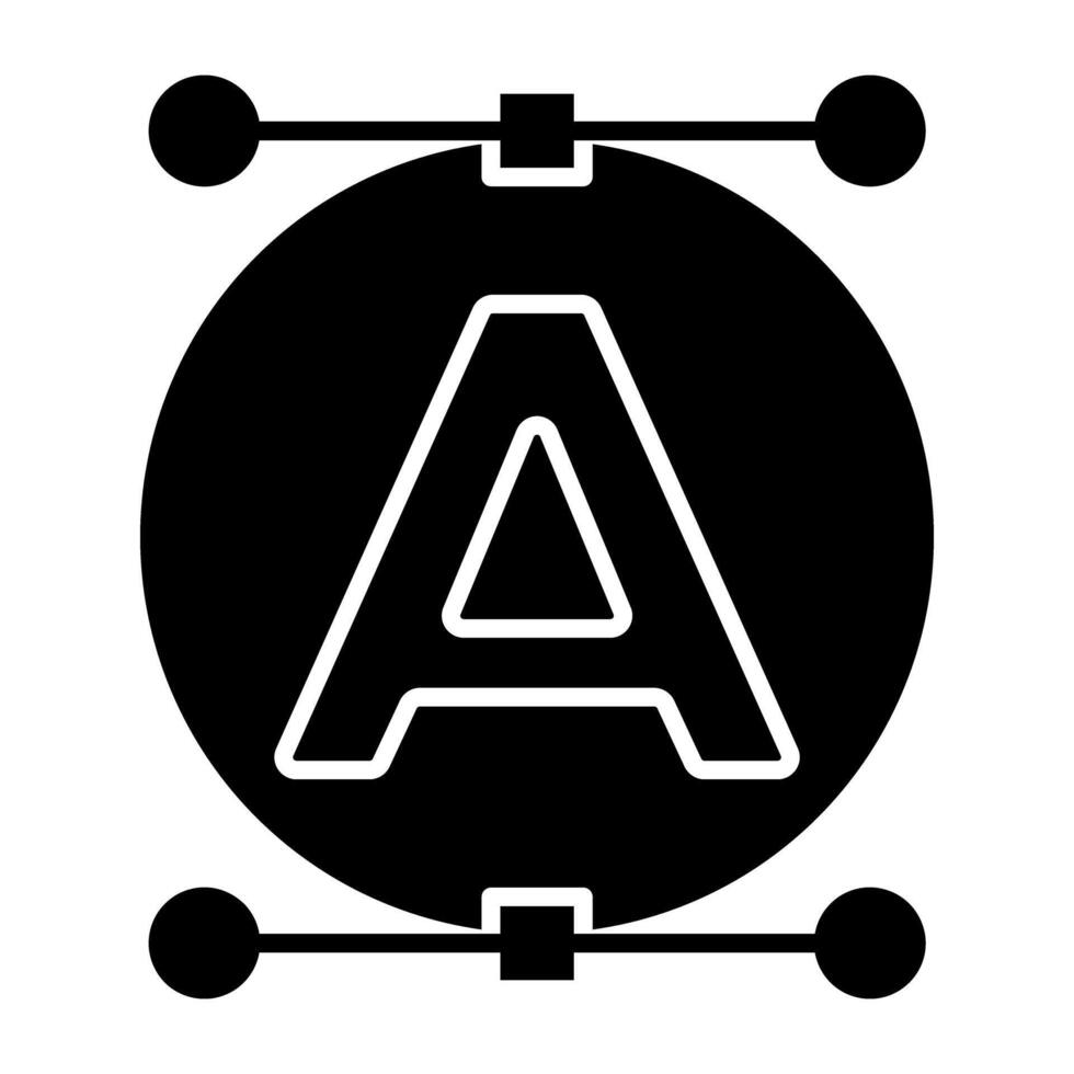 Modern style icon of font tool vector