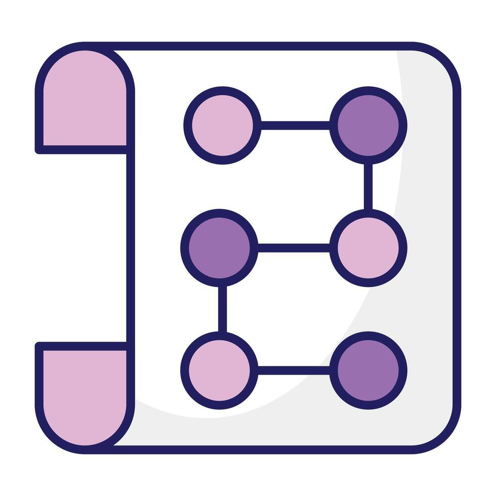 Conceptual flat design icon of hierarchy vector