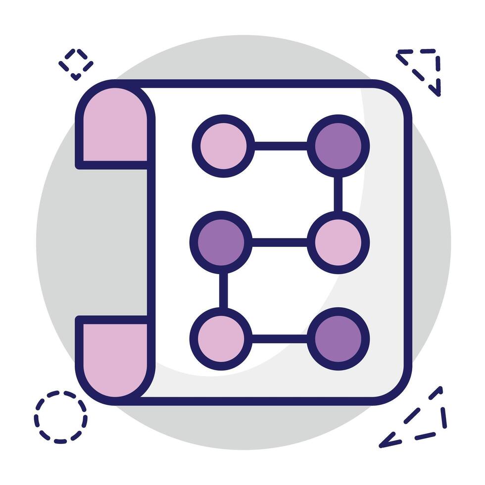 Conceptual flat design icon of hierarchy vector