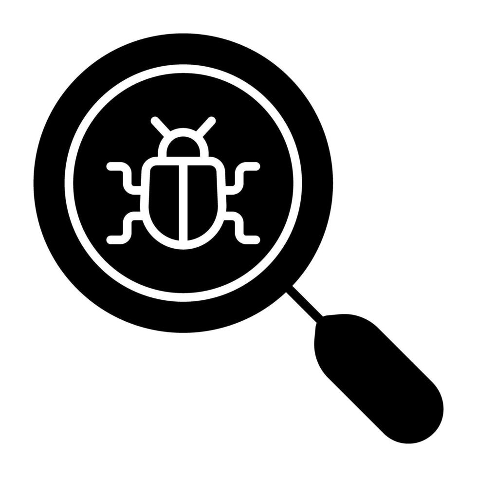 Virus under magnifying glass, debugging 48208636 Vector Art at Vecteezy